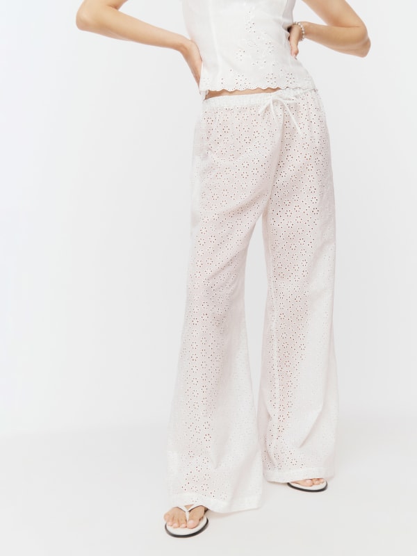 Petites Olina Pant - White Eyelet